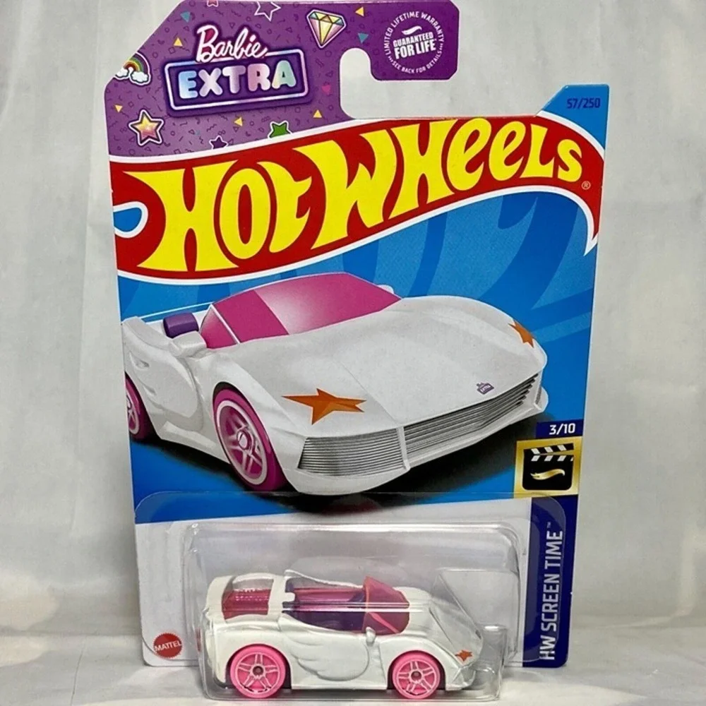Hot Wheels Barbie Extra 57/250 HW Screen Time 3/10 White Pink 1:64 Die-cast 2022